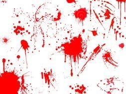 red Blood Splatter drawing