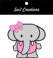 Pink Elephant Clip Art drawing