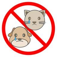 no dog and cat sign drawing