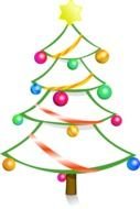 Beautiful and colorful drawing of the Christmas Tree clipart