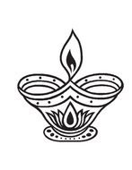coloring page with a candle lamp