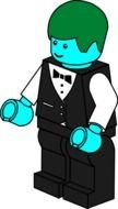 blue lego waiter