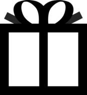 Black And White Present Clip Art N2