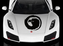 clipart of the sticker on a sport car