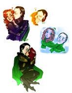 drawings of couples in love on a white background