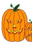 drawn two pumpkins for halloween