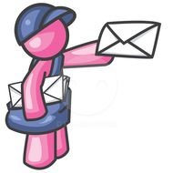 Man Delivering Mail Good Concept For E Or Distance Communication