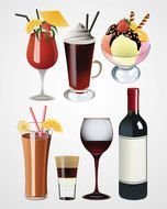 Wine Glasses Vector drawing