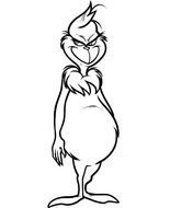 coloring page with Grinch