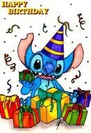 Happy Birthday stich Clip Art drawing