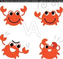Cartoon Crab Clip Art N25