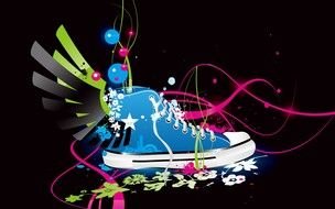 3d Abstract Shoes clipart