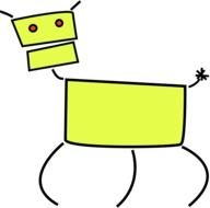 green Dog robot Clip Art drawing