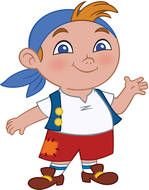 drawn cartoon pirate boy