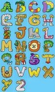 Alphabet Animal Letters drawing