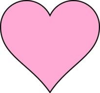 Pink Heart Outline Clip Art N10