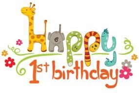 Happy 1st Birthday banner