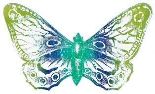 Clip art of colorful Vintage Butterfly