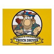 Cartoon Truck Driver Man