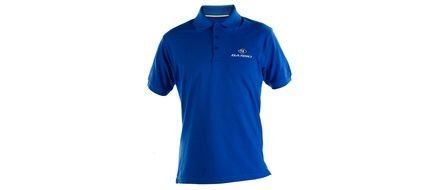 blue polo t-shirt on a white background