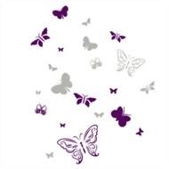 Purple Butterflies as a graphic illustration