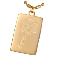Gold Dog Tag