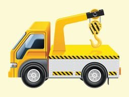 Colorful toy truck clipart
