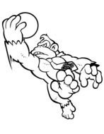 Donkey Kong Coloring Pages drawing