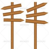 Wooden Sign Post N5