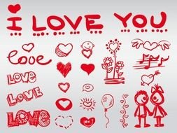 Love Doodles as a picture for clipart