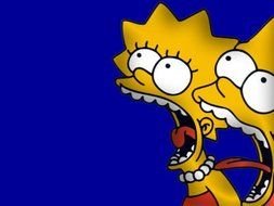 Two screaming characters from The Simpsons cartoon