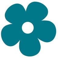 Flower Shape Cut Out Template drawing