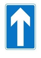 Road sign for one way clipart