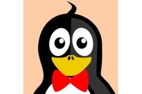 Penguin With Bow Tie Face Clip Art N2