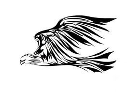 Eagle in flight, Tribal Tattoo Design