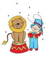 Circus Lion drawing
