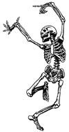 dancing skeleton as a picture