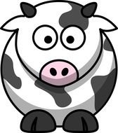 Cartoon round cattle