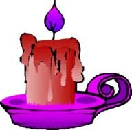 Candle Burning Vector Clip Art