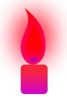 red candle as a picture for clipart