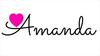 amanda logo with pink heart