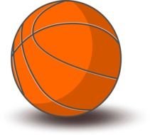 orange big Basketball Clip Art drawing