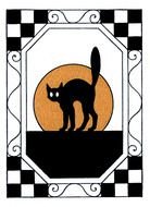 Scared Halloween Cat clipart