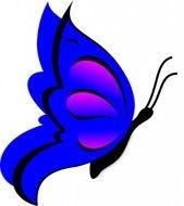 Blue Butterfly Clip Art Free N14