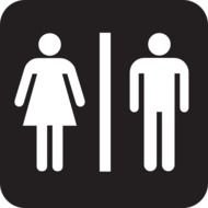 Men Women Bathroom Sign Clip Art N5