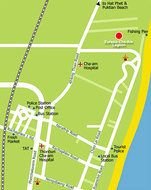 Coorful outline map with the shore clipart