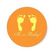 Yellow Baby Footprints