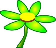 Green Flower Clip Art N21