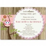Owl Baby Shower Invitation Wording