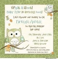 Owl Baby Shower Invitations Boy N2